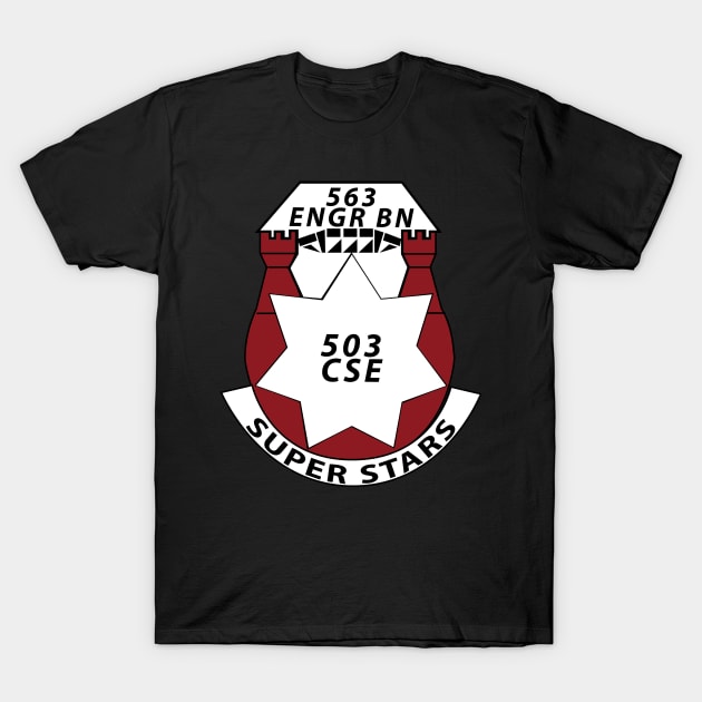 563rd Engineer Battalion - DUI wo Txt X 300 T-Shirt by twix123844